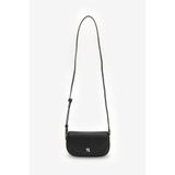 Karl Lagerfeld Ikon Pebble Pin Flap Kadın Mini Omuz Çantası, Siyah