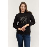 Karl Lagerfeld Ikon Seasonal Rs Bisiklet Yaka Sweatshirt, S, A4W20072, Siyah, kadın