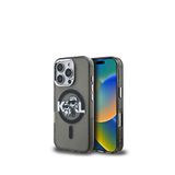 Karl Lagerfeld iPhone 16 Pro Choupette Sketch Simli Siyah Telefon Kılıfı