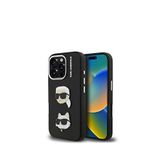 Karl Lagerfeld iPhone 16 Pro KC Heads Pin Siyah Telefon Kılıfı