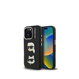 Karl Lagerfeld iPhone 16 Pro Max KC Heads Pin Siyah Telefon Kılıfı
