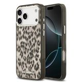 Karl Lagerfeld İphone 17 Pro Max Kılıf Lisanslı M-Safe Özellikli Iml Leopar Baskılı Kapak Kahverengi