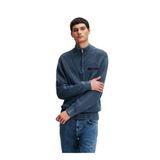 Karl Lagerfeld Jeans Dik Yaka Standart Düz Mavi Erkek Kazak 246D2003_KLJ RELAXED HALF ZIP SWEAT