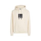 KARL LAGERFELD JEANS Erkek Klj Regular Logo Hoodie Kapüşonlu Sweatshirt, whitecap gray, XL