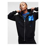 Karl Lagerfeld Jeans Kapüşon Yaka Sweatshırt Regular Zip-Up Hoodie, M, 5003218290, Mavi, erkek