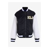 Karl Lagerfeld Jeans Siyah - Beyaz Erkek Mont 245D1502_KLJ LOGO BOMBER