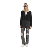 Karl Lagerfeld Jeans Yüksek Bel Düz Paça Denim Pantolon, 26, 5003248166, Antrasit, Kadın