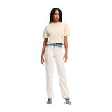 Karl Lagerfeld Jeans Yüksek Bel Düz Paça Denim Pantolon, 26, 5003248198, Beyaz, Kadın