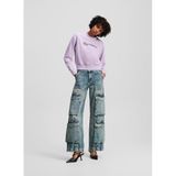 Karl Lagerfeld Jeans Yüksek Bel Geniş Paça Standart Denim Pantolon, 25, 5003306438, Mavi, Kadın