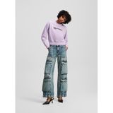 Karl Lagerfeld Jeans Yüksek Bel Geniş Paça Standart Denim Pantolon, 27, 5003306438, Mavi, Kadın