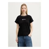 Karl Lagerfeld Jeans Yuvarlak Yaka Baskılı Siyah Kadın T-Shirt A3W17098