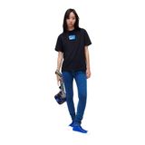 Karl Lagerfeld Jeans Yuvarlak Yaka Baskılı T-Shirt, L, 5003155670, Siyah, Kadın