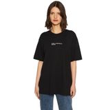 Karl Lagerfeld Jeans Yuvarlak Yaka Baskılı T-Shirt, XS, 5003155693, Siyah, Kadın