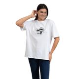 Karl Lagerfeld Kadın Bisiklet Yaka T-Shirt, Beyaz, L Beden