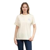 Karl Lagerfeld Kadın Bisiklet Yaka T-Shirt, Off White, XS