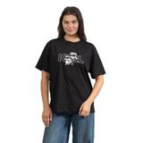 Karl Lagerfeld Kadın Bisiklet Yaka T-Shirt, Siyah, L Beden