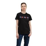 Karl Lagerfeld Kadın Bisiklet Yaka T-Shirt, Siyah, XL Beden