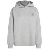 Karl Lagerfeld Kadın Kapüşonlu Sweatshirt, Autograph Sequins, Light Grey Melange, XS