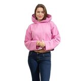 Karl Lagerfeld Kadın Kapüşonlu Sweatshirt, Karl Signature Hem, Opera Mauve, XS