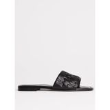 Karl Lagerfeld Kadın Suni Deri Terlik, 37, KL85400, Black