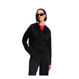 Karl Lagerfeld Kapüşon Yaka Düz Sweatshırt, L, 5003247448, Siyah, kadın