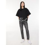 KARL LAGERFELD, Karl Lagerfeld Kadın T-Shirt, Siyah, M, 236W1801
