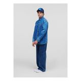 Karl Lagerfeld KLJ REGULAR DENIM SHIRT Regular Fit Mavi Erkek Denim Gömlek 231D1602
