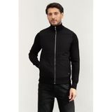 Karl Lagerfeld Knit Zip Jacket Erkek Mont, Siyah, L Beden