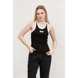 Karl Lagerfeld Kolsuz T-Shirt, L, 245W1719, Siyah, Kadın