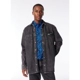 Karl Lagerfeld Koyu Gri Erkek Denim Gömlek 240D1600_KLJ Relaxed Logo Shırt Jac