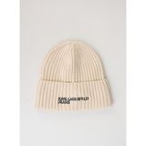 KARL LAGERFELD Krem Erkek Baskılı Bere 245D3405_ESSENTIAL LOGO BEANIE