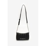 Karl Lagerfeld K/Weave SM Zip Crossbody Kadın Mini Omuz Çantası, Siyah