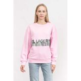 Karl Lagerfeld Logo Bisiklet Yaka Sweatshirt Lila, XS, 880321, LİLA, kadın