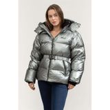 Karl Lagerfeld Metallic Puffer Şişme Mont Çok Renkli, M, Metallic Puffer, Çok Renkli, Kadın