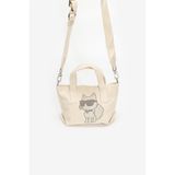 Karl Lagerfeld Mini Omuz Çantası, Standart, A3W50115, Krem, Kadın
