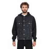Karl Lagerfeld Mix Material Denim Ceket, M, 5003218247, Siyah, Erkek