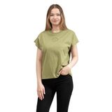 Karl Lagerfeld Rsg Glitter Relaxed Kadın Bisiklet Yaka T-Shirt, Cedar, M Beden