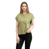 Karl Lagerfeld Rsg Glitter Relaxed Kadın Bisiklet Yaka T-Shirt, Cedar, S Beden
