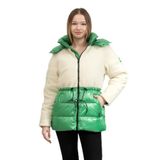 Karl Lagerfeld Shearling Kadın Mont, Yeşil/Beyaz, M Beden