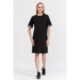 Karl Lagerfeld Signature Elbise, S, 235W1357, BLACK, Kadın
