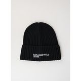 KARL LAGERFELD Siyah Erkek Baskılı Bere 245D3405_ESSENTIAL LOGO BEANIE