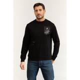 Karl Lagerfeld Sweat Crewneck Bisiklet Yaka Sweatshirt, S, 705021561910, Siyah, erkek