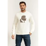 Karl Lagerfeld Sweat Crewneck Bisiklet Yaka Sweatshirt, XL, 705027561910, Kırmızı, erkek