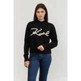 Karl Lagerfeld Triko Kazak, XS, 246W2000, BLACK/WHITE, Kadın