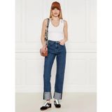 Karl Lagerfeld Yüksek Bel Düz Paça Standart Denim Pantolon, 25, 5003305438, Mavi, Kadın