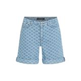 Karl Lagerfeld Yüksek Bel Normal Mavi Denim Şort, 25, A2W10111, Blue, Kadın