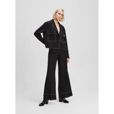 Karl Lagerfeld Yüksek Bel Standart Pantolon, XS, 5003305462, Siyah, Kadın
