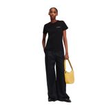 Karl Lagerfeld Yuvarlak Yaka Baskılı T-Shirt, M, 5003185524, Siyah, Kadın