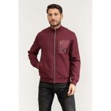 Karl Lagerfeld Zip Jacket Fermuarlı Sweatshirt, M, 705024554902, Bordo, erkek
