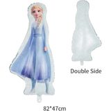 Karlar Ülkesi Frozen Konsept Yaş Doğum Günü Konsepti Frozen Elsa Temalı Balon Seti - Mavi - Gümüş